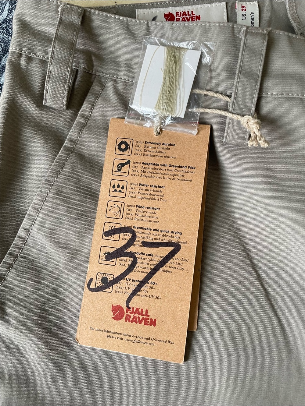 Fjallraven Ovik Curved pants in Fog - Picture 3 of 9